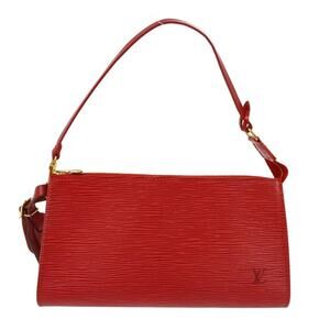 AUTHENTIC LOUIS VUITTON RED EPI POCHETTE ACCESSOIRES 24 HANDBAG